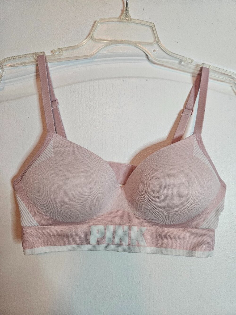Victoria's Secret PINK Seamless Wireless Lightly Lined Bra Sz M Cool & Comfy
